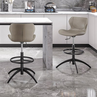 Tabouret de bar en bambou de style européen, hauteur réglable, dossier pivotant, pieds hauts, luxe léger, usage domestique HD-7290D