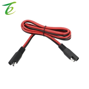 ปลั๊กแบตเตอรี่รถยนต์ SAE สายไฟทองแดงบริสุทธิ์สายไฟคู่ไฟพลังงานแสงอาทิตย์ Pel สีแดง D สีดำคู่ - Product Image 2