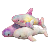 Vente en gros de peluche requin douce pour décoration intérieure, oreiller requin en peluche avec remplissage en coton PP Peluches bon marché en gros