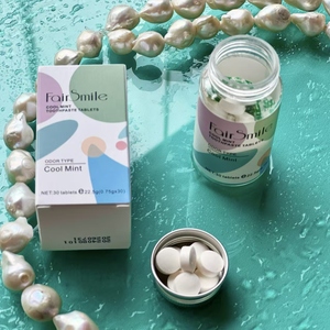 Private Label masticabile Nano idrossiapatite <span class=keywords><strong>dentifricio</strong></span> compresse a base di erbe prodotti per la cura orale solido collutorio compresse sbiancamento dei denti - Product Image 2