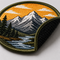 Patch brodé auto-agrippant pour équipement de plein air, badge tactique pour sac à dos, fabricant en gros