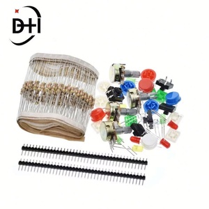 ชุดตัวต้านทานแบบพกพาที่ใช้งานได้สะดวกสำหรับชุดเริ่มต้นอาร์ดูโน่ UNO R3 LED โพเทนชิออมิเตอร์ แทคสวิตช์ พินเฮดเดอร์ - Product Image 5