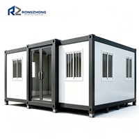 Conteneur en structure acier extensible, assemblage rapide, maison préfabriquée modulaire personnalisable, bureau, cuisine