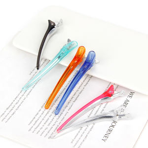 Pinza de cocodrilo de Color <span class=keywords><strong>caramelo</strong></span> de plástico duradero para peluquería sin marca de palabra para salón de corte de pelo - Product Image 1