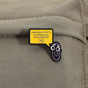 Heb Je Hulp Nodig Email Pin Grappige Tekst Broches Metalen Badge Rugzak Kleding Sieraden Cadeau Voor Vrienden Groothandel - Product Image 3