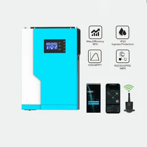 Higher Efficiency Pure Sine Wave Off Grid Solar Power Inverter 3.5kw 24v Built-in 100a Mppt Solar Charger 3500w Solar Inverter