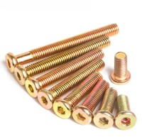 Vis de meubles en acier au carbone personnalisées du fabricant Tailles M8 M6 M3 M5 M4 Galvaniser Vis de lit supportées OEM Boulons de cadre de lit