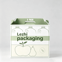 Caja de Comida para Llevar, Personalizada, de Alta Gama, Biodegradable, de Papel Kraft, con Laminado Mate, Segura para Contacto con Alimentos, Autoarmable, para Café, Vodka, Jugo