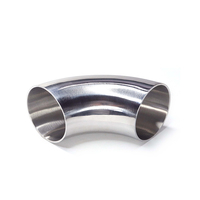 Raccord de tuyauterie à soudure bout à bout en acier inoxydable Wensen SS304/316L poli miroir, coude à 90 degrés