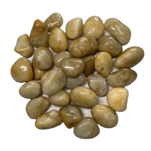 Ciottoli Naturali Lucidati Gialli per Pavimentazione, Giardinaggio, Sentieri, Vialetti e Decorazioni Esterne - Product Image 1