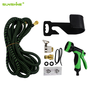 SUNSHINE özel no-kink esnek genişletilebilir uzun 25ft/50ft/75ft/100ft hafif bahçe su hortumu 10 fonksiyon meme plastik - Product Image 6
