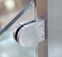 Penjepit Kaca Dek Railing Adjustable Bahan Stainless Steel 304, Penjualan Terlaris, Braket Kaca D Kecil, Penjepit Kaca 8-10mm