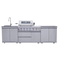 Barbecues au propane multifonctionnels en acier inoxydable de conception nouvelle, intégrés, portables, pour l'extérieur, en céramique, pour l'extérieur