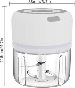 Hachoir à légumes électrique sans fil Portable multifonctionnel Mini maison cuisine robot culinaire cuisson ail acier inoxydable - Product Image 2