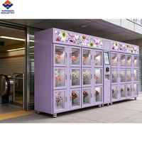 Distributeur automatique de fleurs multifonctionnel Winnsen fabriqué en Chine avec plateforme cloud à distance et double porte en verre transparent