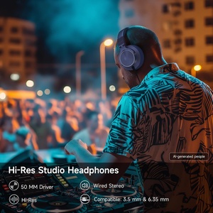 Auriculares DJ con Cable Yuou, Diseño de Molde Privado, Resistentes al Agua IPX-4, Sin Cancelación de Ruido - Product Image 3
