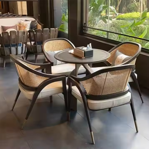 Plus Design <span class=keywords><strong>pas</strong></span> <span class=keywords><strong>cher</strong></span> prix de meubles de maison prix d'usine populaire coloré café rotin bois salle à manger cuisine restaurant chaises - Product Image 4