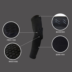 Protector de Codo Extendido para Baloncesto, Diseño de Panal de Abeja Anticolisión, Soporte Deportivo para Brazo, Tallas M, L, XL, Color Negro - Product Image 2