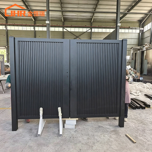 Puertas Batientes de Aluminio Decorativas y Duraderas para Jardín Residencial, Perímetro, Uso Pesado, Fácil Instalación, OEM ODM, Puerta Metálica Resistente a la Oxidación - Product Image 4