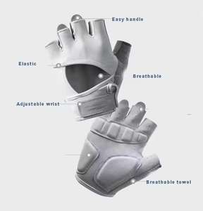 Guantes de medio dedo antideslizantes ligeros para ciclismo para hombres y mujeres Almohadilla amortiguadora para deportes al aire libre y montar en bicicleta - Product Image 3