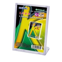 Présentoir de boissons en forme de L A4 A5 A6 présentoir de menu acrylique de table personnalisé
