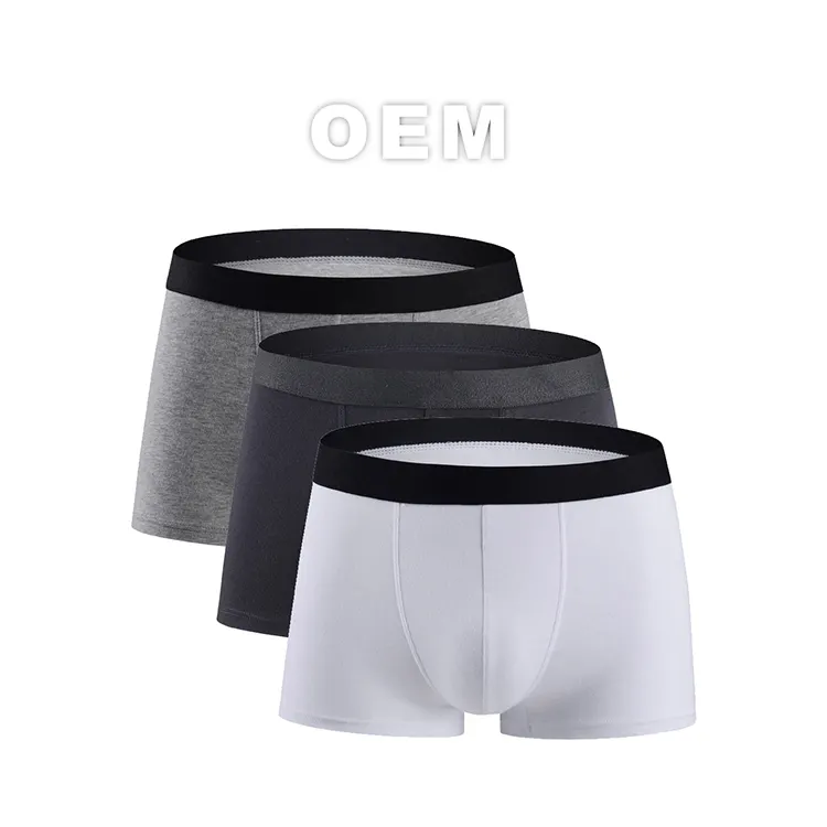 Boxer Men Wholesale Competitive Price Soft Mens Trunk Underwear Custom Logo Knit Cotton Breathable Men Underwear Boxer