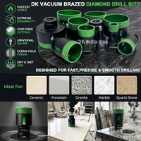Forets diamantés brasés sous vide Drills-King M14,5/8-11 pour le perçage de carreaux de porcelaine, céramique, granit et marbre