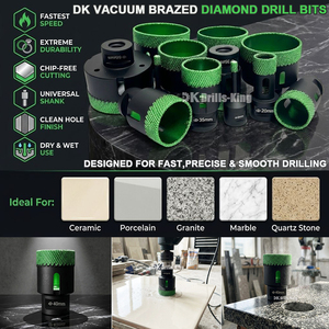 Brocas de diamante con soldadura al vacío Drills-King M14,5/8-11 para perforar azulejos de porcelana, cerámica, granito y mármol. - Product Image 6