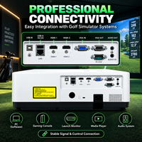 Projecteur laser à courte focale de 7500 lumens pour simulateur de golf, projecteur WUXGA 3LCD pour salles de golf intérieures