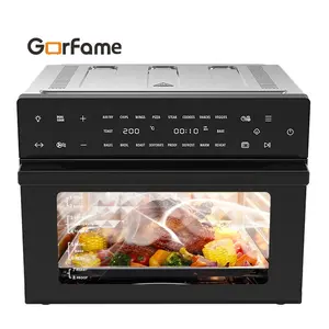 Horno de cocina eléctrico de acero inoxidable, Horno de aire con función de vapor, estilo coreano