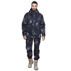 เสื้อแจ็คเก็ตกันลมและกางเกงซับในขนแกะ HBSP09 รุ่น Winter Shark Skin อุ่น น้ำหนักเบา สวมใส่สบาย - Product Image 3