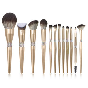 Daily Queen, Nueva Llegada, 19 Piezas, Brochas de Maquillaje Faciales de Marca Privada <span class=keywords><strong>James</strong></span> <span class=keywords><strong>Charles</strong></span>, Color Negro, con Cristales Brillantes, para Corrector - Product Image 3