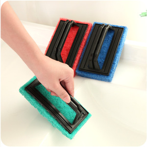 Multi Purpose Cleaning Pad Rectangle Sponge For Kitchen Bathroom Floor Tile Wall Sink Stove Scrubber Green Red Blue Color - Product Image 1