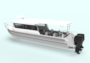 Bateau en aluminium de 30 pieds pour passagers, bateau touristique, yacht en aluminium avec cabine, bateau à moteur pour passagers avec coque soudée à vendre - Product Image 4