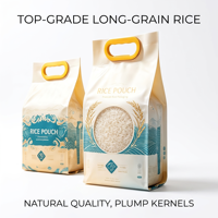 Vente directe usine – Sac d'emballage personnalisé en plastique naturel imperméable pour farine et riz, anti-humidité, couleur ivoire, sacs à riz 25 kg