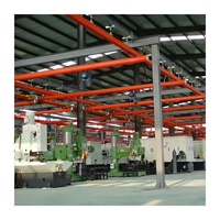 Grue sur rail télécommandée pour atelier d'assemblage modulaire, capacité 2 tonnes, hauteur de levage 6,9 m, garantie 6 mois