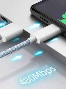 Cable DE DATOS USB de 66W con cable trenzado, cable de carga rápida, cargador tipo C, fuente de alimentación para teléfono móvil, auriculares, Cables USB - Product Image 4