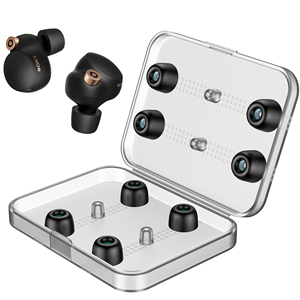 4 paires d'embouts d'écouteurs en mousse à mémoire de forme de remplacement embouts d'oreille en mousse antibruit pour <span class=keywords><strong>WF</strong></span>-<span class=keywords><strong>1000XM4</strong></span> <span class=keywords><strong>Sony</strong></span> - Product Image 1