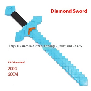 Paquete de armas de juguete de plástico de espuma duradera My World, espada de diamante, hacha, modelo circundante, espada de Anime para niños - Product Image 3