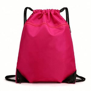 Design Custom Polyester <b>Drawstring</b> Double-shoulder <b>Drawstring</b> <b>Backpack</b> Sports and Fitness Waterproof Bag - Product Image 6