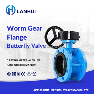Vanne <span class=keywords><strong>papillon</strong></span> électrique à bride D941X DN50-DN300 PN10 PN16 en fonte ductile motorisée pour système d'eau - Product Image 3