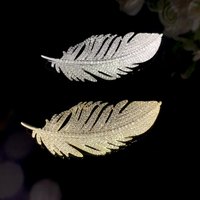 OYA bijoux personnalisés amour feuille d'or cadeau de fiançailles prix de gros laiton Zircon broches coréennes de luxe femmes
