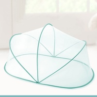 Moustiquaire Bébé Pliable Bio Réversible Style Coréen pour Lit de Voyage Sans Installation Requise Polyester/Lin Transfrontalier