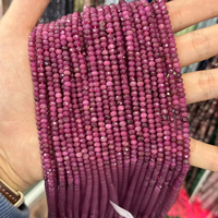Perles d'abacus facettées en pierre naturelle 3x4mm, brin de 15 pouces, perles en vrac en gros pour la fabrication de bijoux DIY (bracelets, colliers)