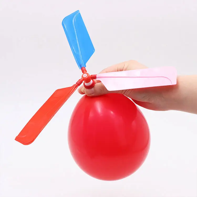Balon udara mainan helikopter balon lucu helikopter terbang luar ruangan portabel untuk hadiah Hari Anak Pesta Ulang Tahun anak-anak