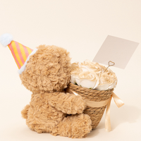 Ours en peluche brun cadeau d'anniversaire jouet bel ours avec fleurs cadeau d'anniversaire pour petite amie