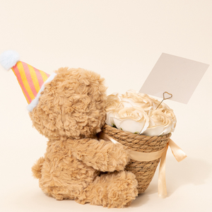 <span class=keywords><strong>Oso</strong></span> de peluche marrón Regalo de cumpleaños Juguete <span class=keywords><strong>Oso</strong></span> encantador con flores Regalo de cumpleaños para novia - Product Image 4