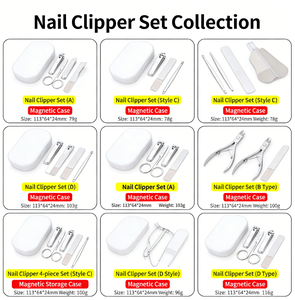 IDEA DE REGALO: Set de Manicura y Pedicura de Acero Inoxidable, 5/6/7 Piezas, Kit de Cuidado Personal para Viaje, con Caja - Product Image 2