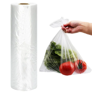 Wholesale new function Grocery <b>plastic</b> tote bag scented clear <b>plastic</b> bag with handle thank you logo - Product Image 1