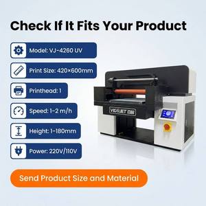 Impresora UV Compacta Vigojet 4260 para Etiquetas de Huevos y Cristales, Transferencia DTF, Funciona con Medición de Altura Láser, Cama Plana de 420x600mm - Product Image 2